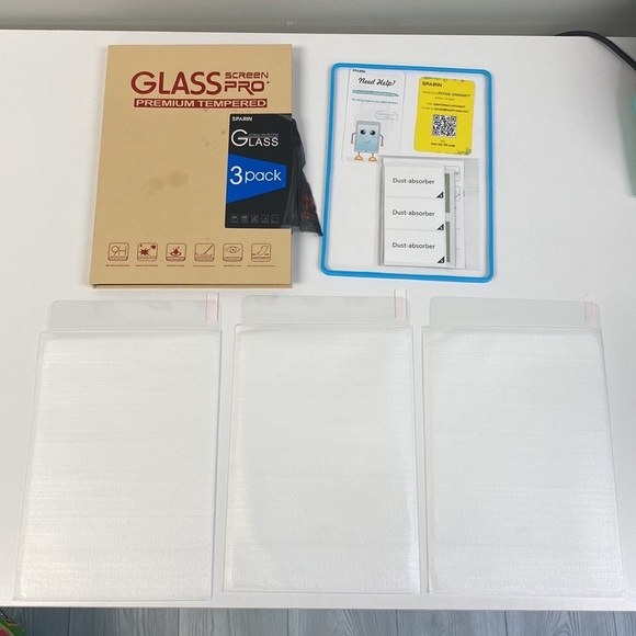 SPARIN 3 Pack Glass Screen Protector Compatible w/ iPad 9.7 inch/iPad Pro 9.7 - Picture 5 of 7